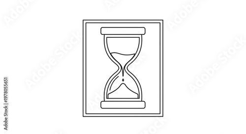 Hourglass Icon, Time Passing Concept, Sand Timer Symbol, Countdown Clock Graphic