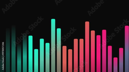 Digital Financial Data Charts with Bar and Line Graphs