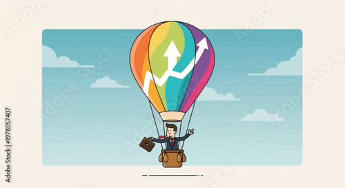 Colorful Hot Air Balloon Ride.