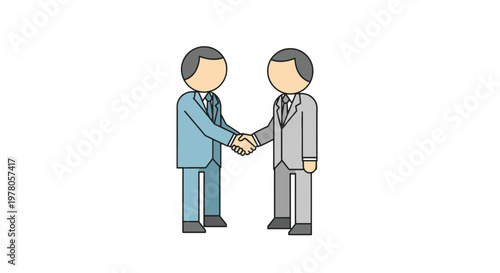 Two businessmen shaking hands together.