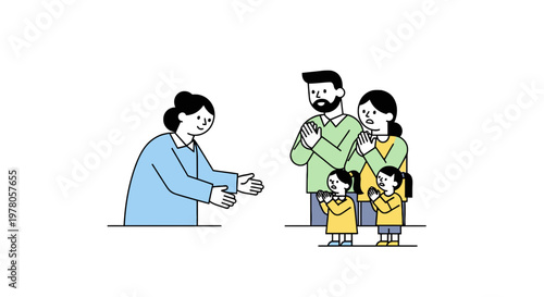 Family meeting with social worker.