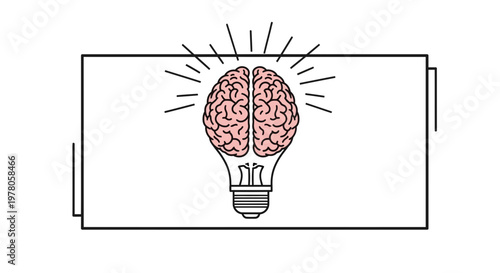Brain Light Bulb Idea Concept