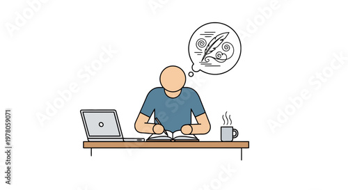Man sitting at desk with laptop.