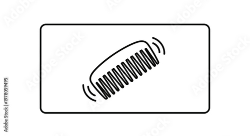 Vibrating Comb Icon - Hair Care, Styling, and Grooming Concept