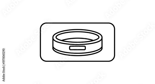 Pet Smart Collar Icon, Dog Cat Wearable Device, Animal Tracking Technology