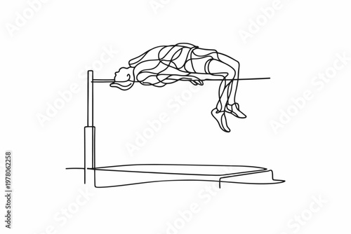 Salto de altura minimalista en línea