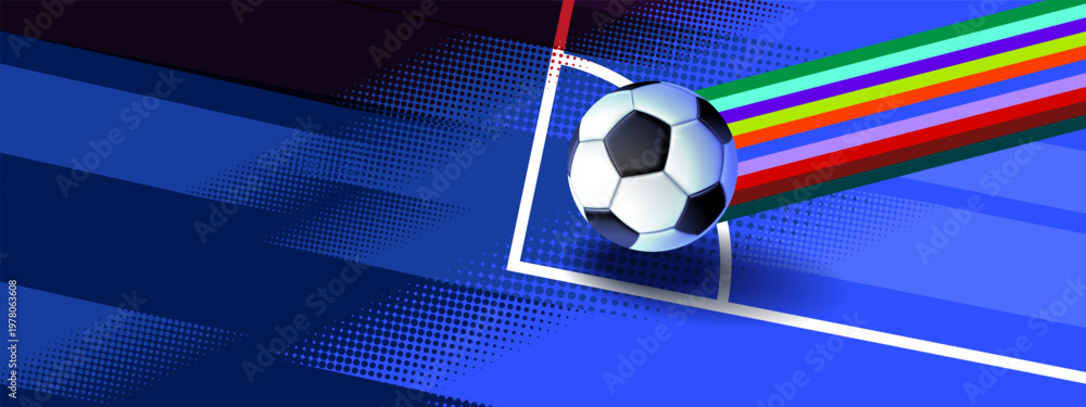 Fototapeta premium Dynamic Soccer Poster with Action Motion and Championship Theme