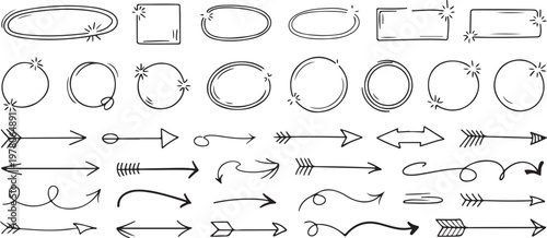 arrow hand drawn arrows collection for notes diagrams and maps