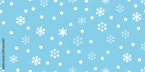 snowflake repeating pattern holiday background blue and white