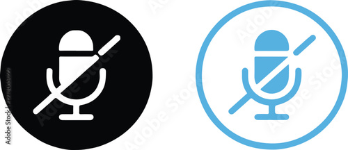 mute icon collection vector microphone signs for app and web use
