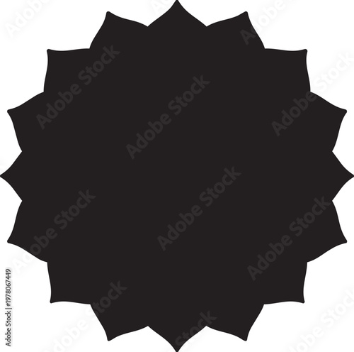 Minimalist Echeveria Succulent Silhouette – Rosette Desert Botanical Vector