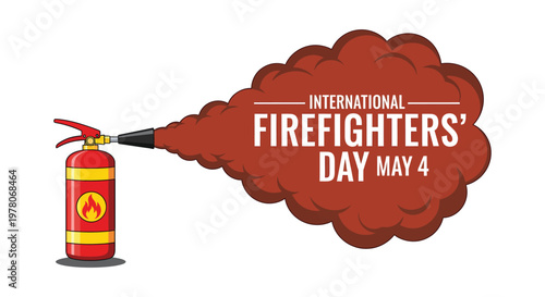 Title international firefighters' day may 4th commemorative illustration description a vibrant illustration celebrating international firefighters'