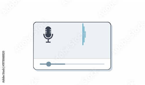 Online radio podcast player vector interface UI design