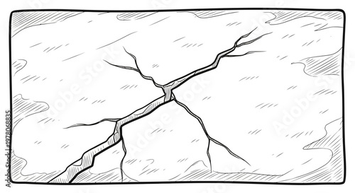 Cracked Surface Texture - Abstract Background with Jagged Lines