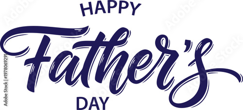 Happy father's day calligraphy a festive greeting card design