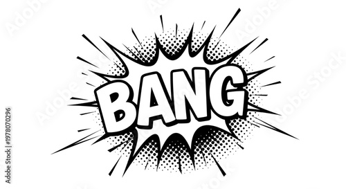 Comic Book Sound Effect "BANG" - Retro Pop Art Explosion