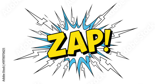 Comic Book Zap! Sound Effect with Lightning Bolts