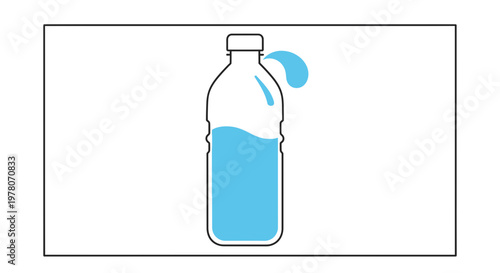 Water Bottle Leaking Fresh Water Splash