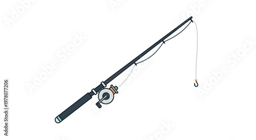 Fishing Rod with Reel and Line