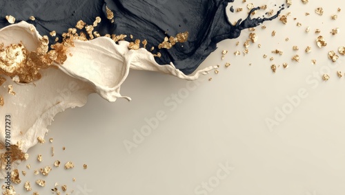 Earthy, gold, and dark gray abstract waves are painted with thick impasto, delivering depth and dynamism, making the piece a fitting choice for luxury interior décor, gallery displays, and creative