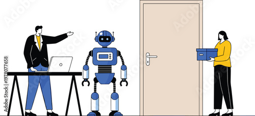 Robot-Assisted Office Work Concept with People Collaborating with Technology for Digital Transformation and Innovation in the Workplace