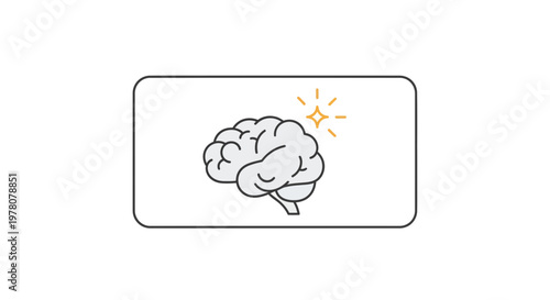 Bright Idea Brain Icon: Innovation, Creativity, and Intelligence Concept