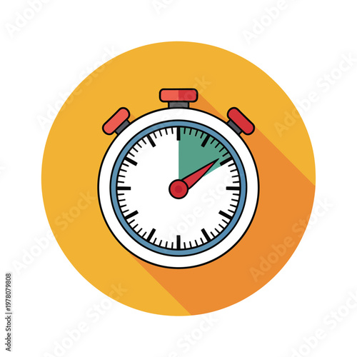 Stopwatch measures time accurately with a minimalist interface and a bright orange circle.