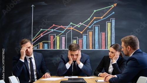 Business team in meeting with charts