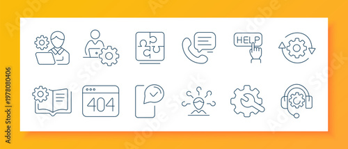 Cosmetics set icon. Dropper serum, lipstick tube, mascara brush, perfume bottle, cosmetic jar, makeup palette, sun protection, skincare tube, lotion pump, compact mirror