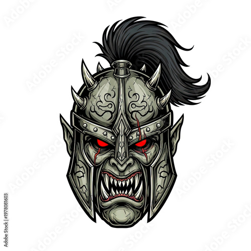 Horned Demon Creature Digital Illustration