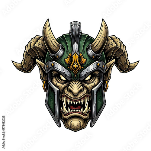 Horned Demon Creature Digital Illustration