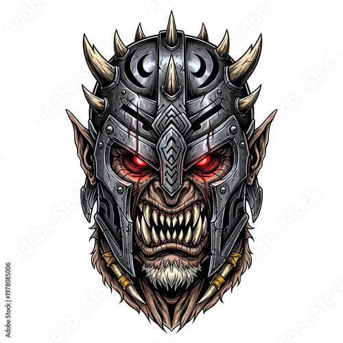 Horned Demon Creature Digital Illustration