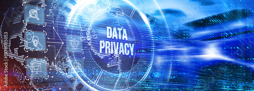Cyber security data protection business technology privacy concept. 3d illustration