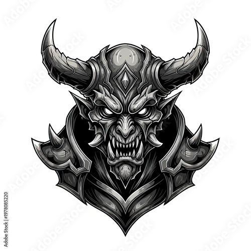 Horned Demon Creature Digital Illustration