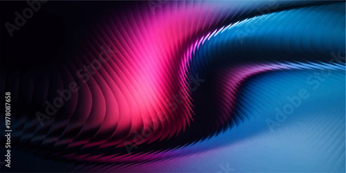 abstract wave pattern in striking hues of magenta and teal. dynamic lines flow gracefully, creating an enchanting visual that embodies the essence of creativity and movement.