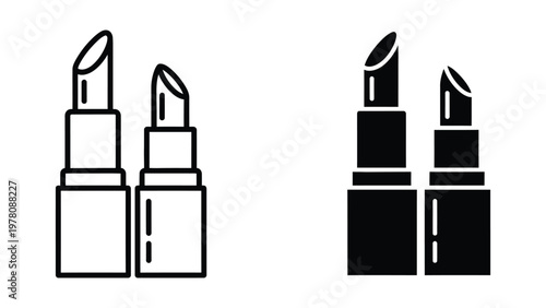 Contrast lipstick containers with different color schemes and designs