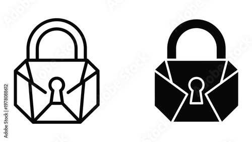 Contrasting depictions of a padlock symbolizing security and vulnerability