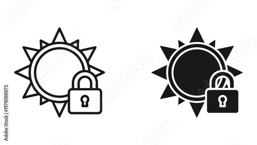 Symbolic representation of solar energy security and protection