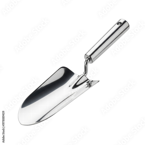 Wallpaper Mural Stainless steel garden trowel on black background Torontodigital.ca