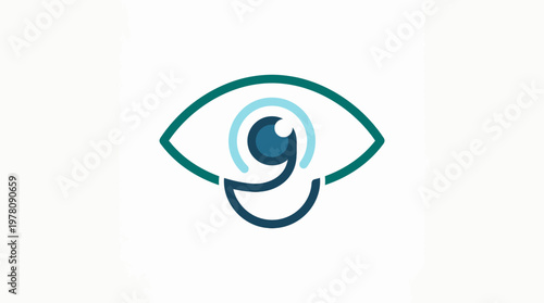 Abstract Eye Logo Design with Letter 'G' Incorporated