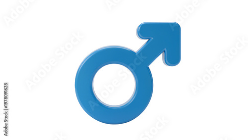 Cuadro en lienzo Blue Male Gender Symbol Icon Design