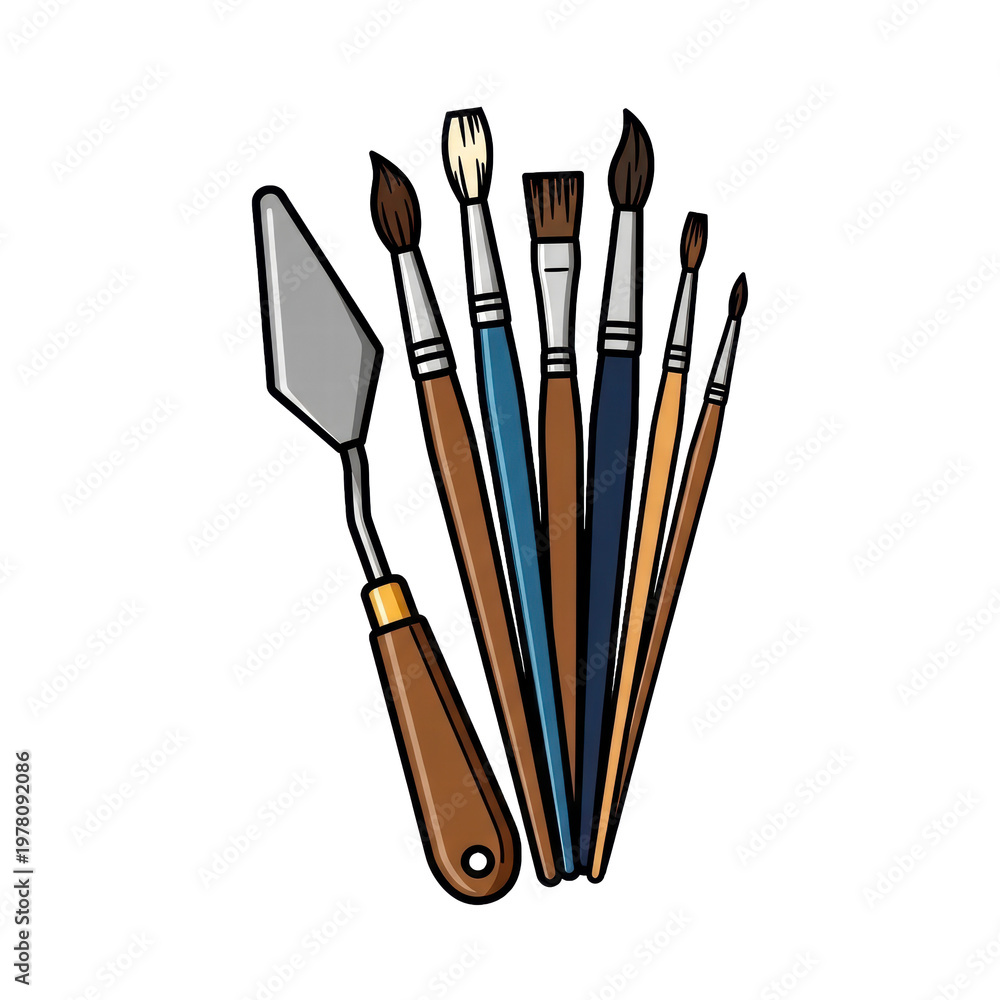 custom made wallpaper toronto digitalArtist brushes and palette knife set