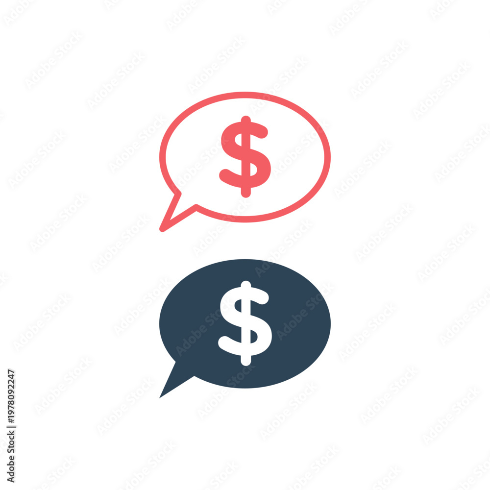Fototapeta premium Money vector icons set. Dollar signage