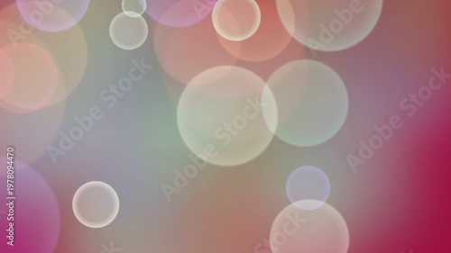 Soft Colorful Bokeh Abstract Background with Floating Light Circles
