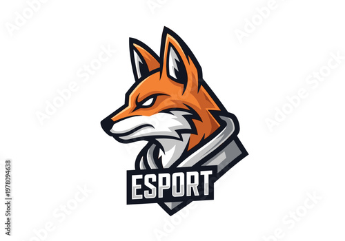 Aggressive Fox Mascot Logo for Esport Teams.