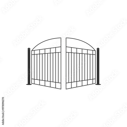 gate icon vector