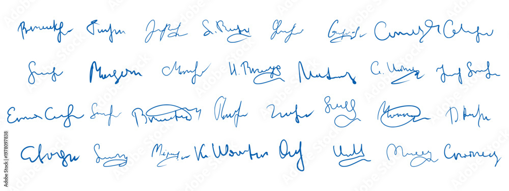 Fotografie Fake signature collection