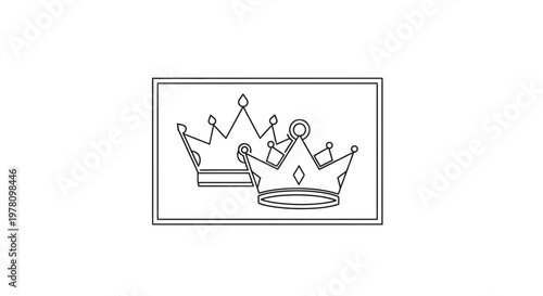 Two Royal Crowns Emblematic of Royalty, Power, and Leadership