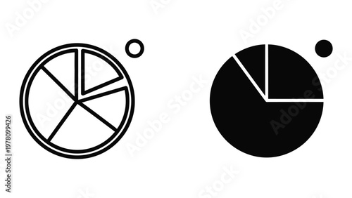 Comparison of pie charts with different segment allocations and visual styles