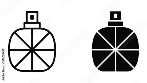 Contrast between classic and modern perfume bottle designs with spray mechanisms